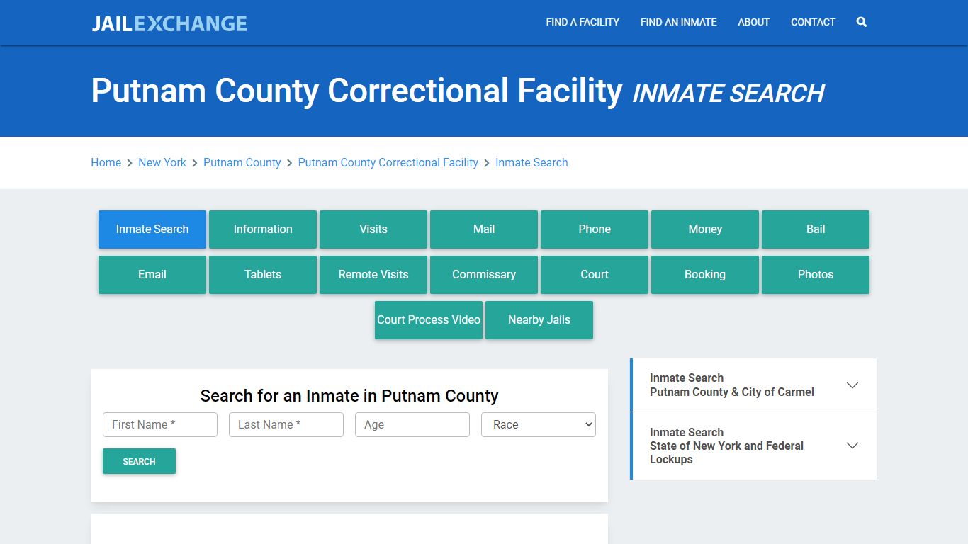 Putnam County Correctional Facility Inmate Search - Jail Exchange