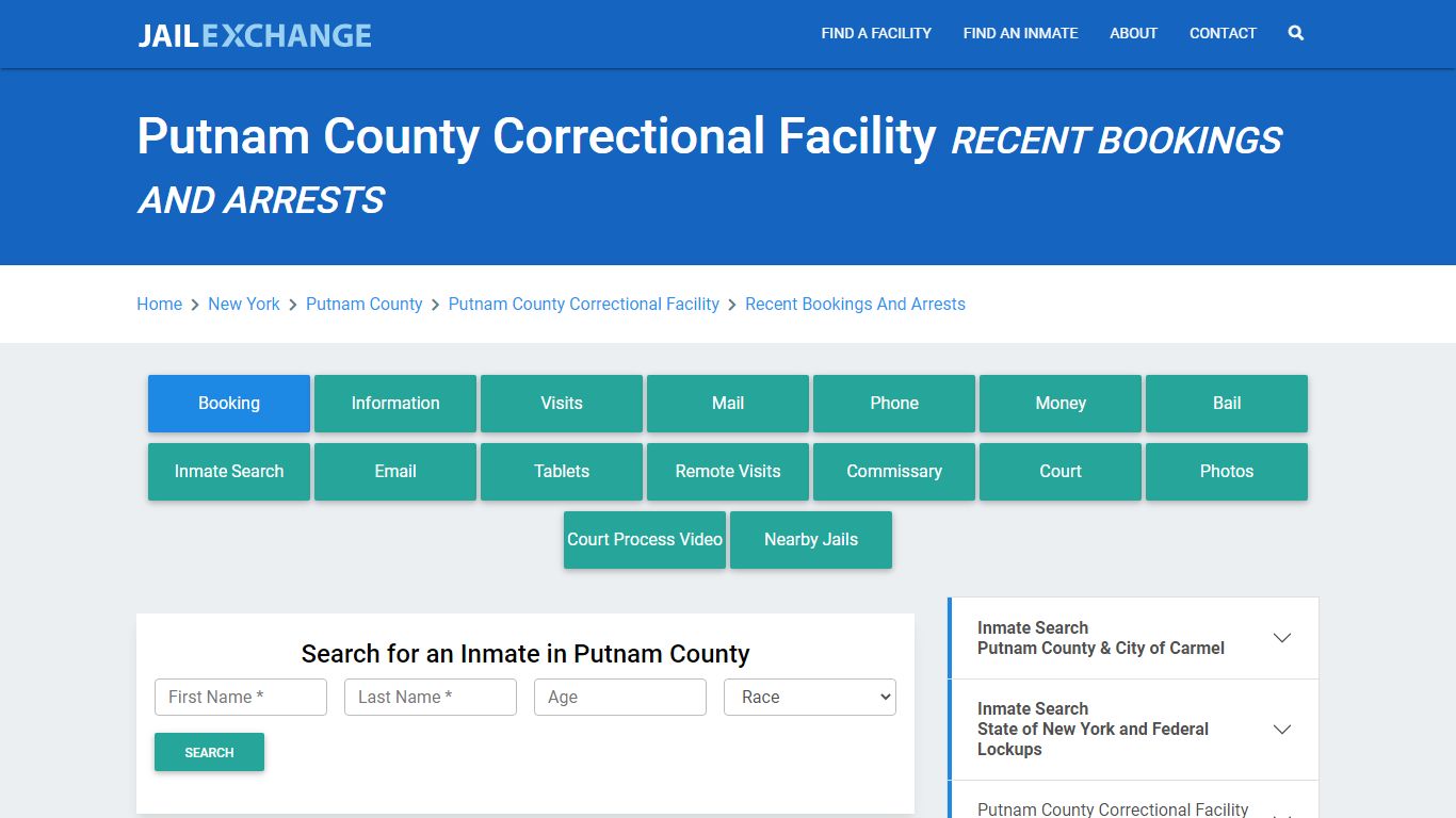 Putnam County Correctional Facility Recent Bookings And Arrests