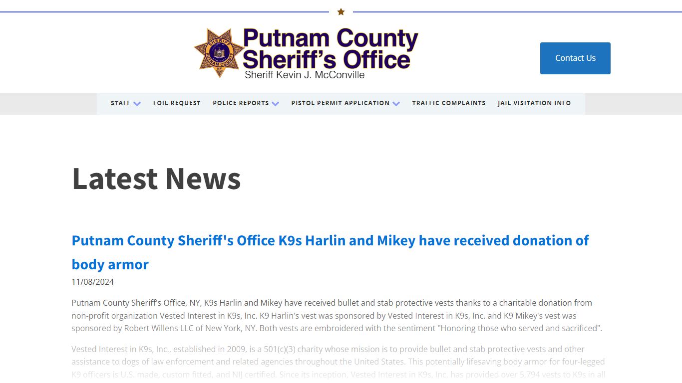 Latest News - Putnam County Sheriff's Department